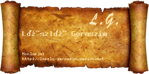 László Geraszim névjegykártya